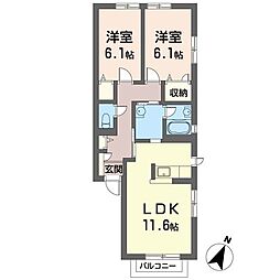 間取図画像 2LDK