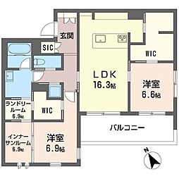 プライムステージ7 2SLDKの間取図画像