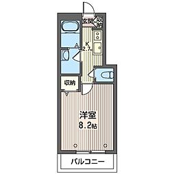 マルシェＣｈｉｄｏｒｉ 3階1Kの間取り