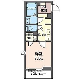 間取図画像 1K