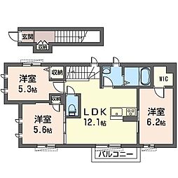 エトワールM 3LDKの間取図画像
