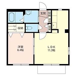 グランメール 1LDKの間取図画像