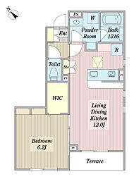 （仮称）幕張町4丁目計画新築工事 1階1LDKの間取り