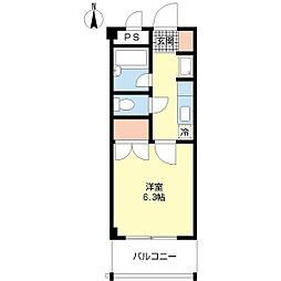 ジュネス幕張本郷 1階1Kの間取り