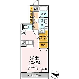 プランドール樹 3階ワンルームの間取り