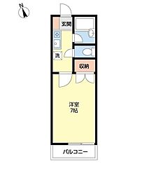 ヴィラみのり 1Kの間取図画像