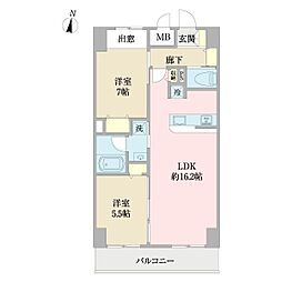 ソレイユ蘇我 2LDKの間取図画像