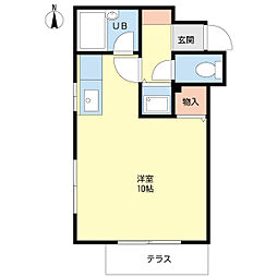セーリオ 1Kの間取図画像