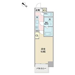 StarArts千葉新宿 1Kの間取図画像