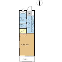 αNEXT前橋第4 1Kの間取図画像