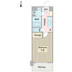 ＰａｐａＮｏｅｌ 1階1Kの間取り