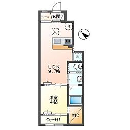 鶴ヶ島市富士見4丁目新築工事Ｂ 1階1LDKの間取り