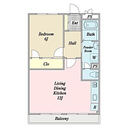 ヴェルデ・ジョイ・壱番館 1LDKの間取図画像