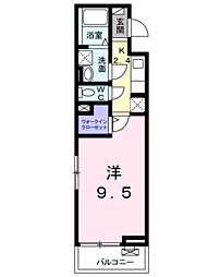 りあんふじみ野 1Kの間取図画像