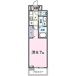 アルバ 1Kの間取図画像