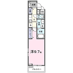アルバ 1Kの間取図画像