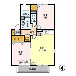 間取図画像 2LDK
