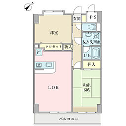 牛込ビル 2LDKの間取図画像