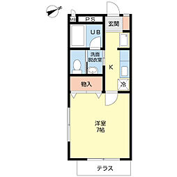 αNEXTおゆみ野第1壱番館 1Kの間取図画像