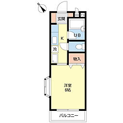αNEXTおゆみ野第5弐番館 1Kの間取図画像