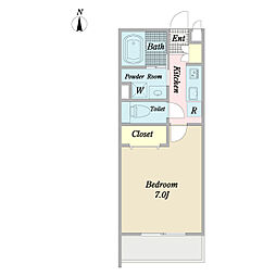 Pensee 1Kの間取図画像