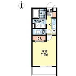 Pensee 1Kの間取図画像