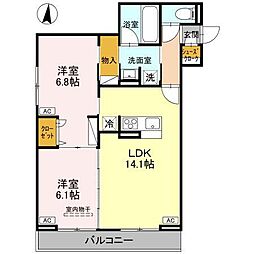 間取図画像 2LDK