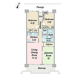 間取図画像 3LDK