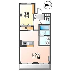 Luminous coat 3階1LDKの間取り