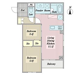 星の家　浦和岸町はなれ 2階2LDKの間取り