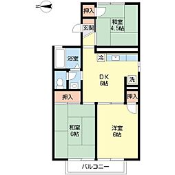 グランドール 3DKの間取図画像