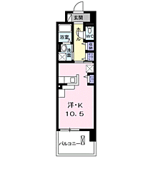 KIフードアル・ティ・フェスビュー 1Kの間取図画像