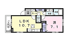 アドリード粉浜1 1LDKの間取図画像