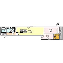 グランジュテ 2LDKの間取図画像