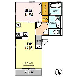SerenadeB 1LDKの間取図画像