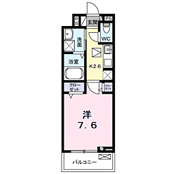 スローン・スクエア 1Kの間取図画像
