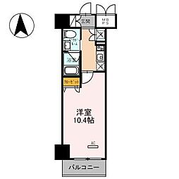 フェニックスレジデンス堺東 1Kの間取図画像