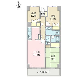 メルヴェーユ上永谷 7階3LDKの間取り
