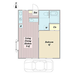 サンシティーアルテ 1LDKの間取図画像