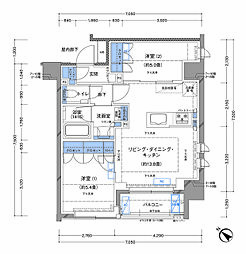 ラティエラ横濱大通り公園 2LDKの間取図画像