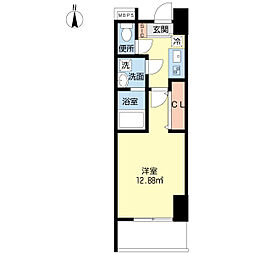 T.P.Cレジデンス府中 8階1Kの間取り