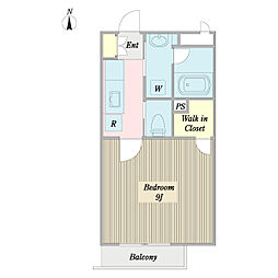 アコルデ 1Kの間取図画像