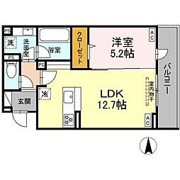 THE STATELY 子安町 1LDKの間取図画像
