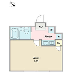 フェリーチェ常盤台壱番館 1階1Kの間取り