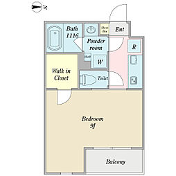 ＢＬＥＳＳ板橋区役所前 2階1Kの間取り