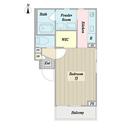 ＷＩＮ　ＢＲＡＮＣＨＥ目白 1階ワンルームの間取り