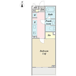 ＢＬＥＳＳ落合南長崎 3階1Kの間取り