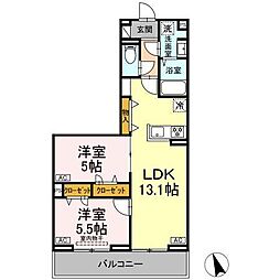 間取図画像 2LDK