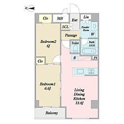 間取図画像 2LDK