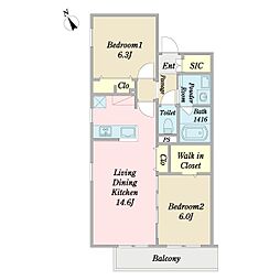 間取図画像 2LDK